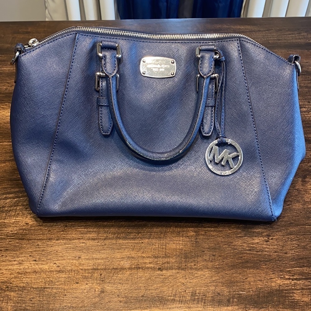 Dark Blue Michael Kors Hand Bag